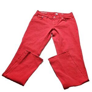 J.Crew Matchstick Slim Red Coral Jeans 32R 33" Inseam